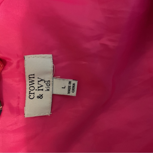 Crown and ivy kids large red plaid vest like new large - Picture 5 of 7